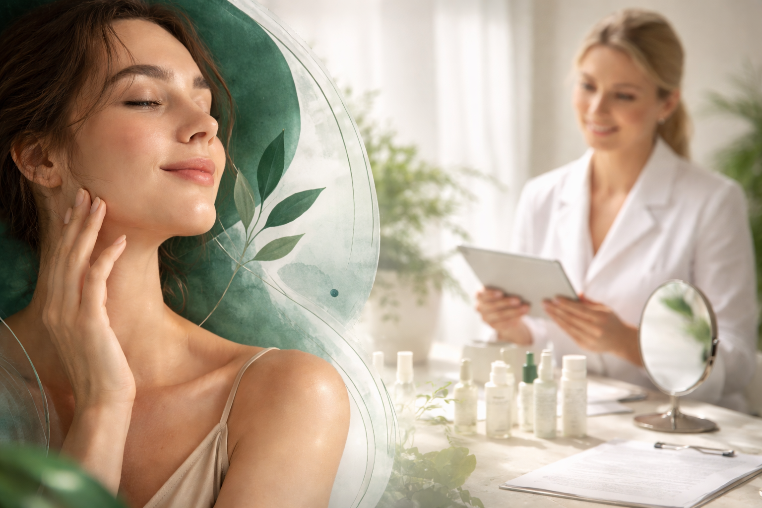 An image illustrating the process of aesthetic treatment